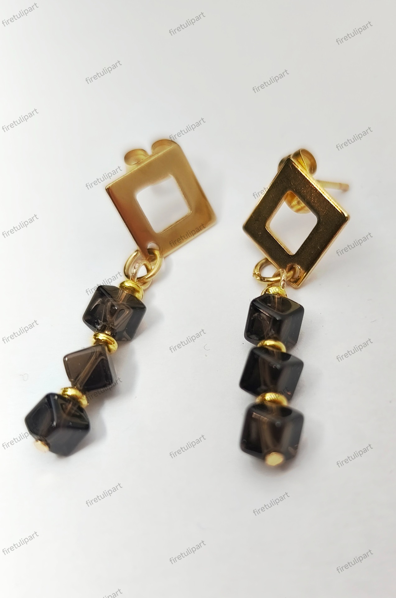 ajándék, karácsony, születésnap, névnap, nőknek, fekete, sötétbarna, füstkvarz, ásvány, ékszer